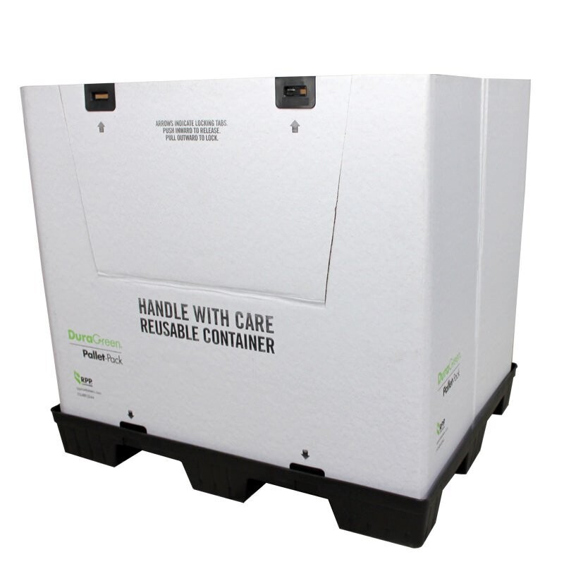 DuraGreen® Pallet Pack Container | 40 x 48 x 45 | Drop Door - Image 3