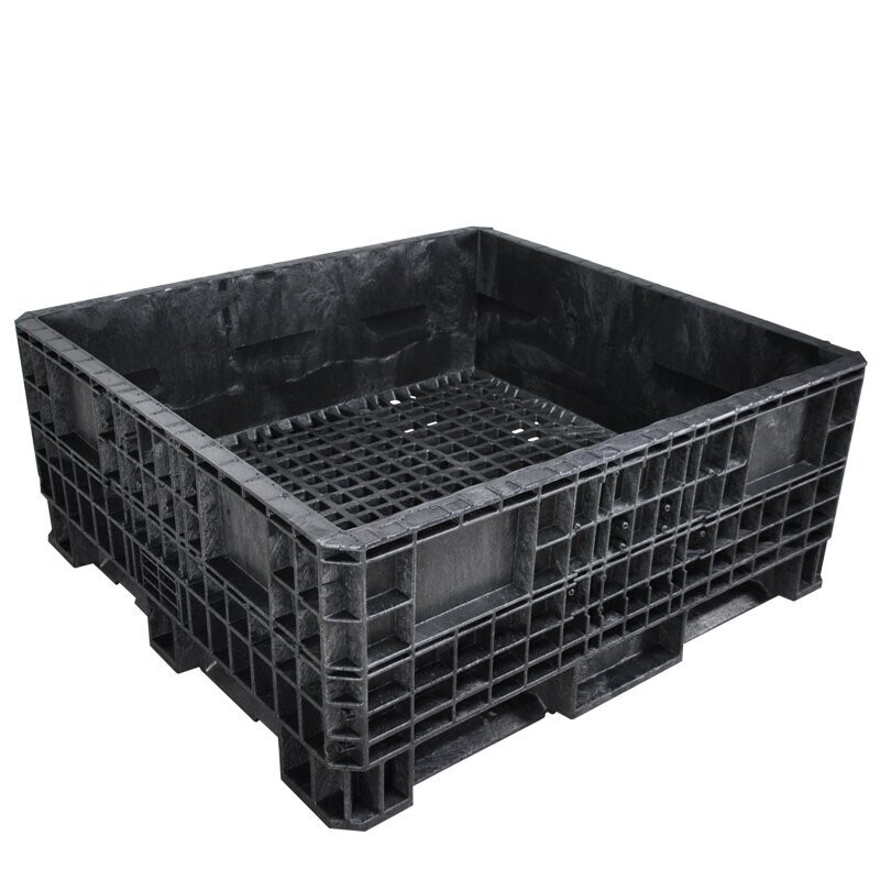 DuraGreen® 45" x 48" x 19" Fixed Wall Bulk Container (Grid Floor)