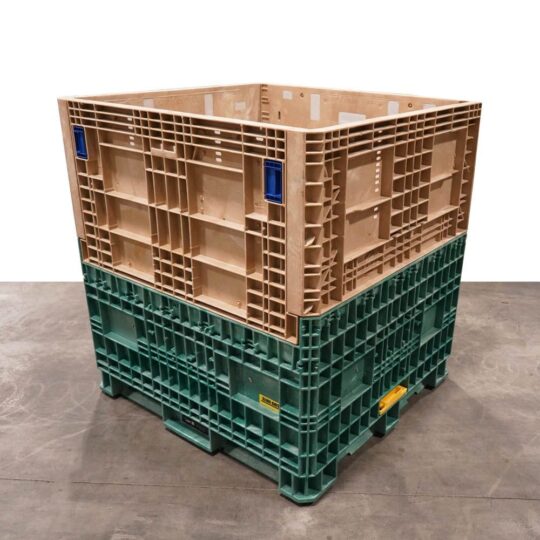 Refurbished 45" x 48" x 50" Used Hopper Bottom Collapsible Bulk Container