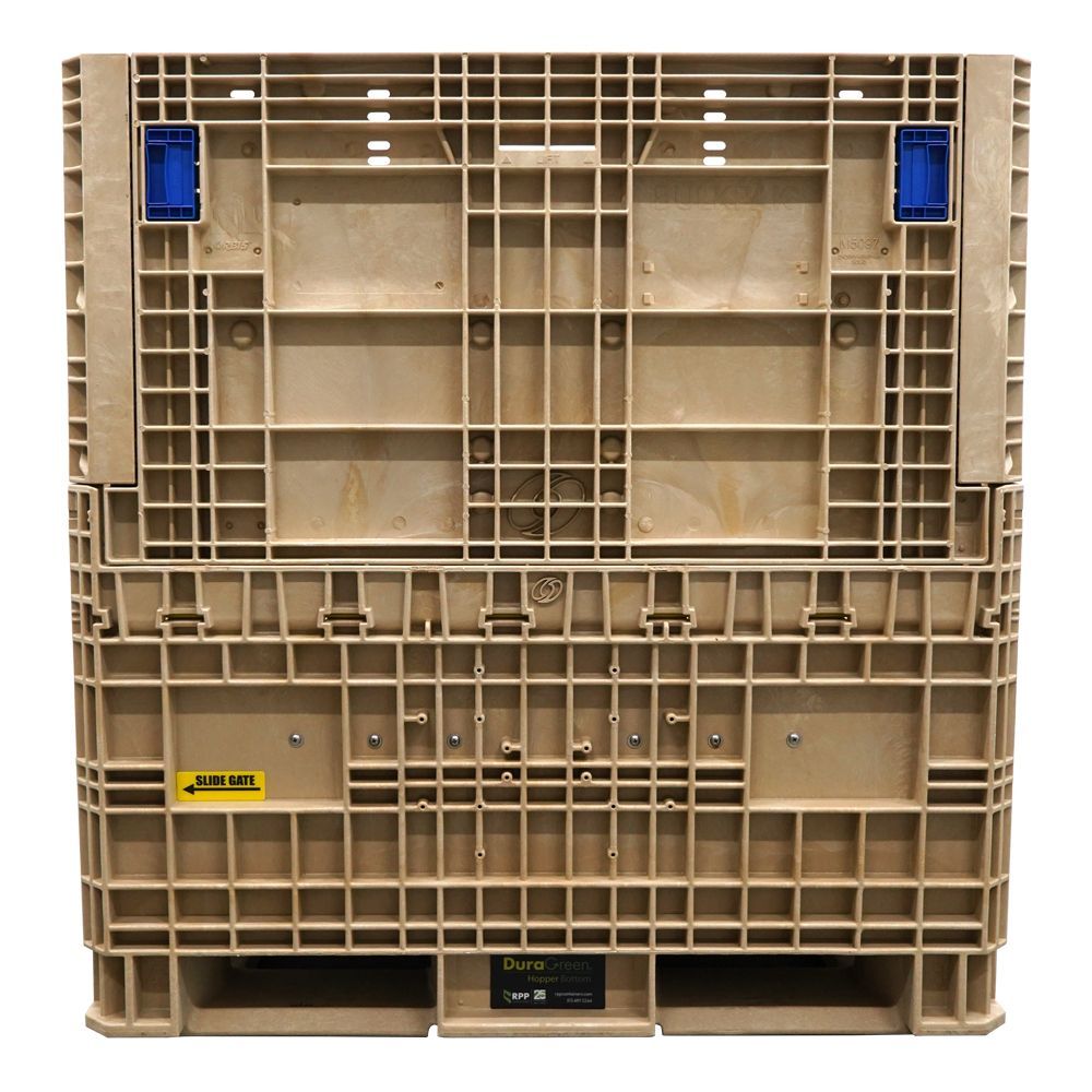 DuraGreen 45" x 48" x 50" Beige Hopper Bottom - Large Granular Products - Image 3